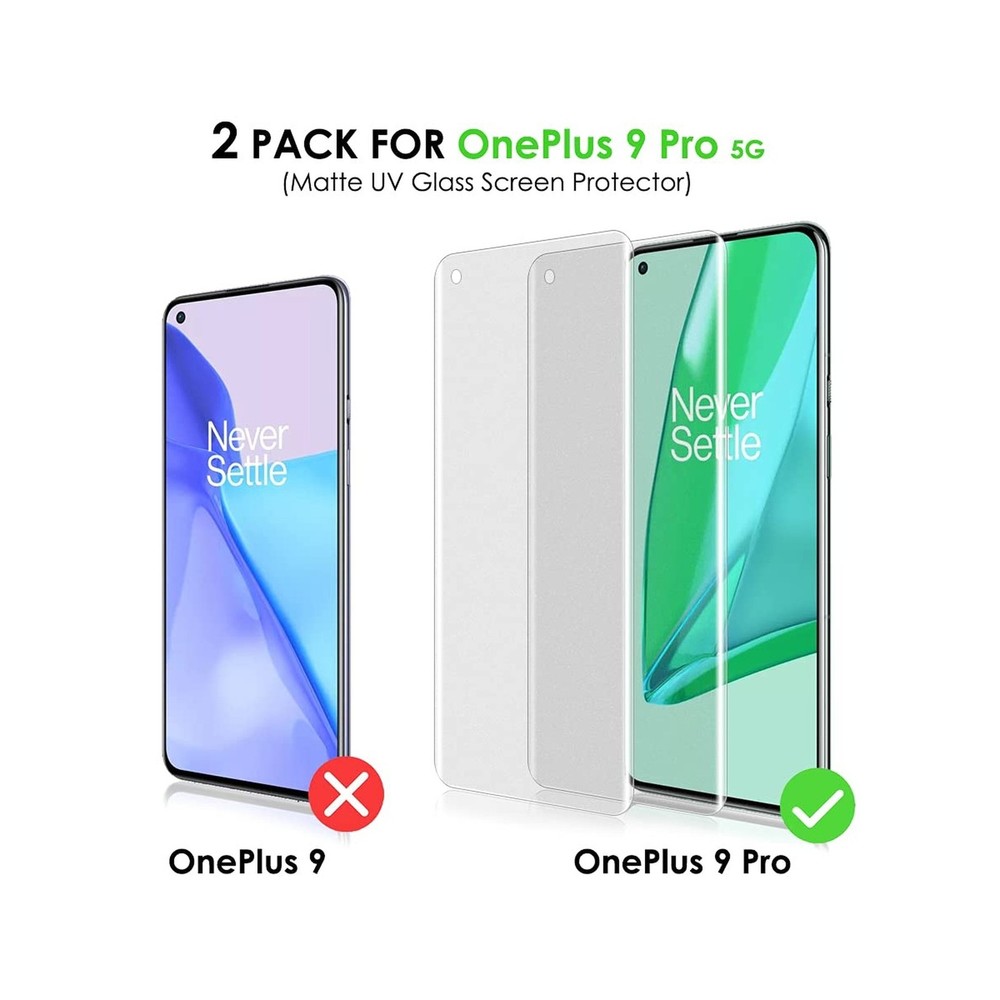 Matte Screen Protector for OnePlus 9 Pro [2 Pack], UV Tempered Glas... Fast Ship