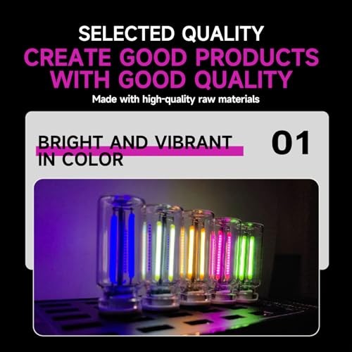 2Pcs USB Retro Car Lamp, Dimmable Touch-Control LED Car Interior Blue