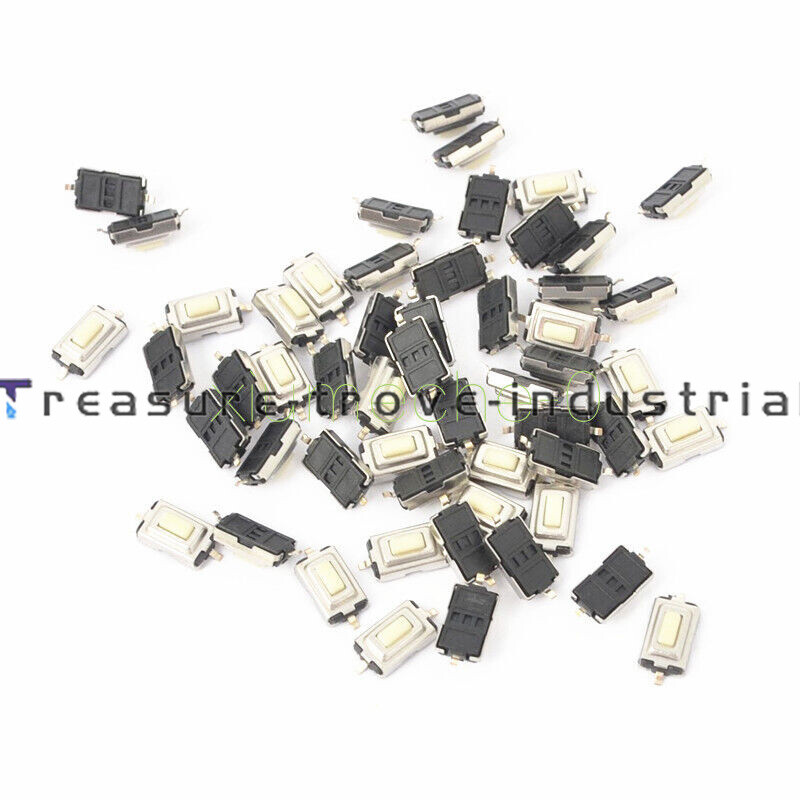 200pcs 3X6X2.5mm Tactile Push Button Switch Tact Switch Micro Switch 2-Pin SMD