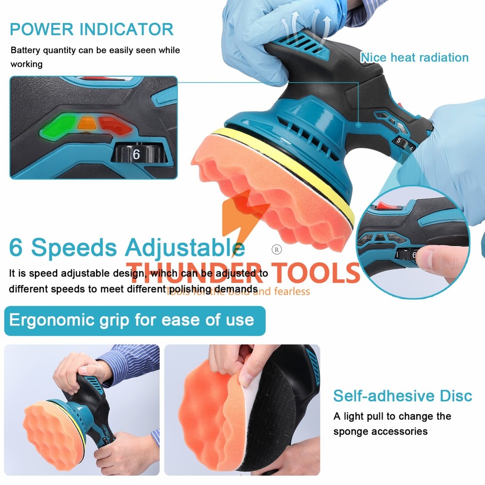 Thundertools Electric Multifunctional Cordless AutoCar Polishing Machine Tools
