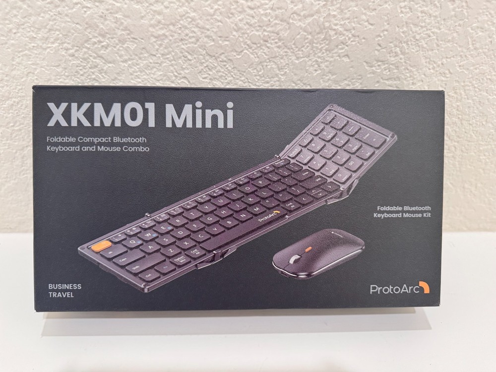 ProtoArc XKM01 Mini Foldable Bluetooth Keyboard Mouse Combo Open Box