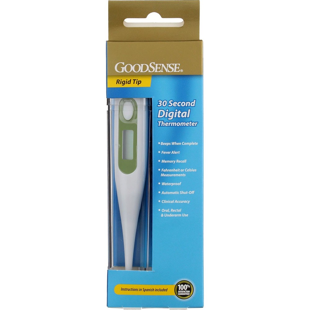 6 Pack GoodSense Rigid Tip Digital Thermometer