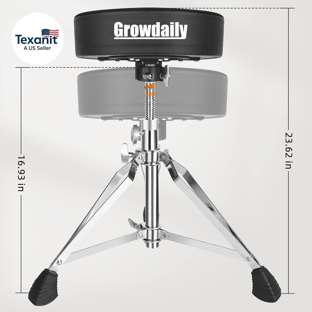 Drum Throne Seat,Adjustable Stool Drum Universal Thick Padded Drum Throne Drumme