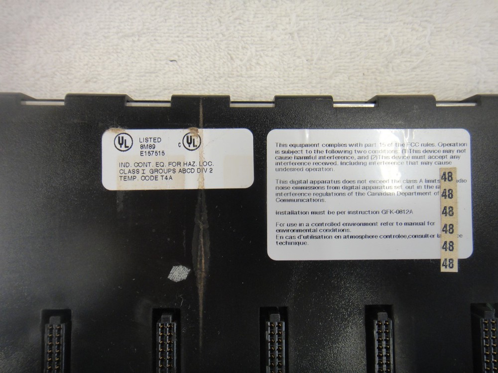 GE Fanuc Programmable Controller 10 Slot Expansion Rack IC693CHS391G