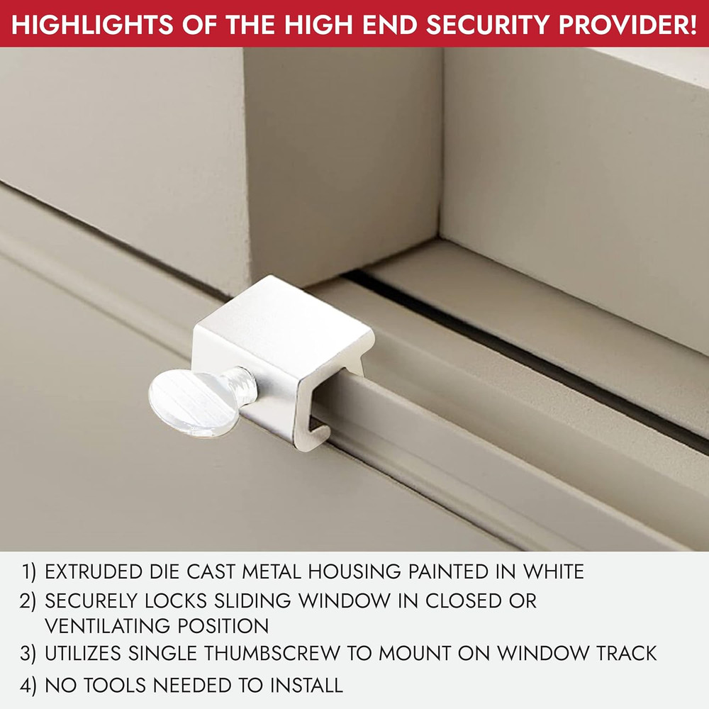 Lock | Sliding Window Lock | Thumb Screw Window Lock for Window Security | Home