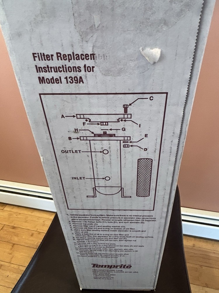 Temprite 139A Clean-Up Filter Kit #62022139