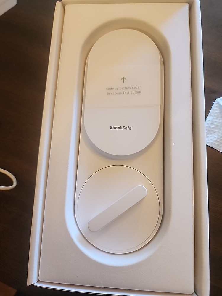 SimpliSafe Smart Lock & PIN Pad White Wireless Door Home Security
