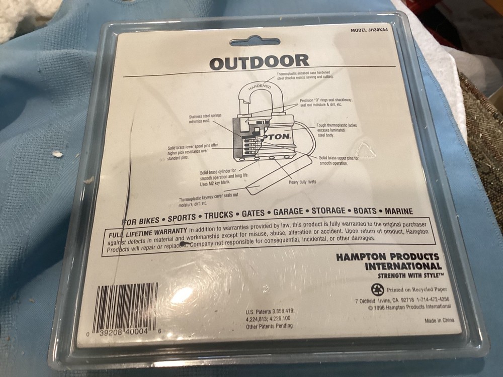 2 Hampton Weatherproof Steel Locks MIP