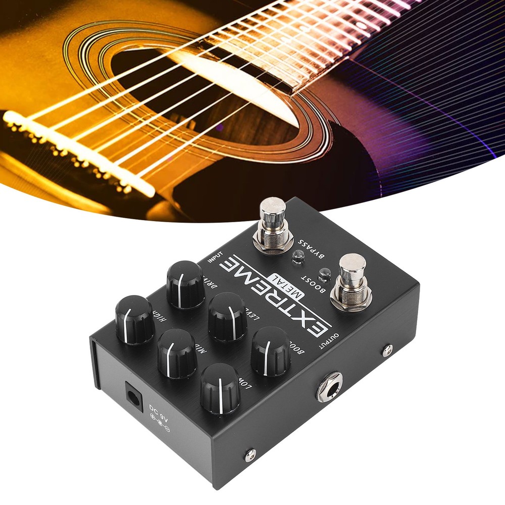 Guitar Distortion Effect Synthesizer Pedal Multiple Modes Adjustable Electric