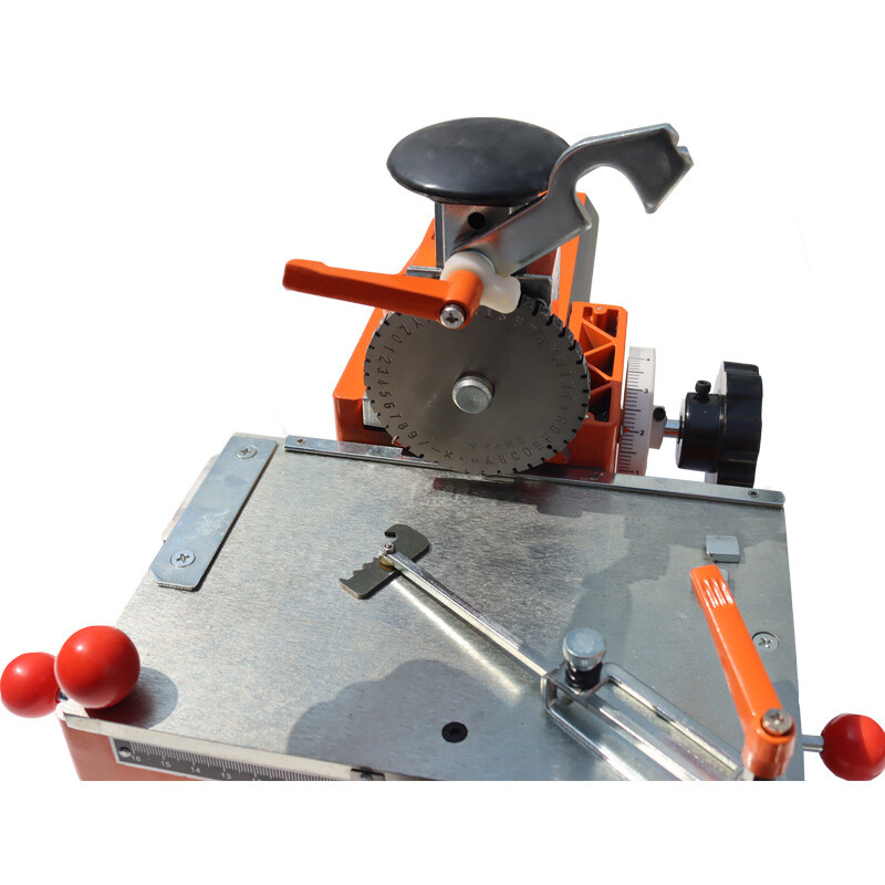 Semi-automatic nameplate marking machine with work fixture 4mm Wheel