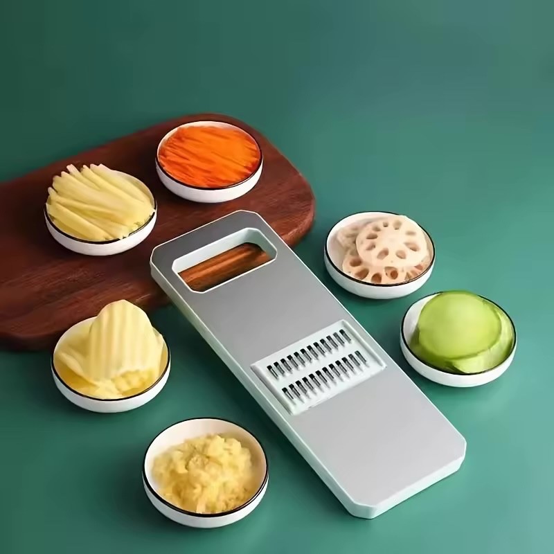 7pcs/set Multifunctional Vegetable Slicer and Grater Set - Interchangeable Blade