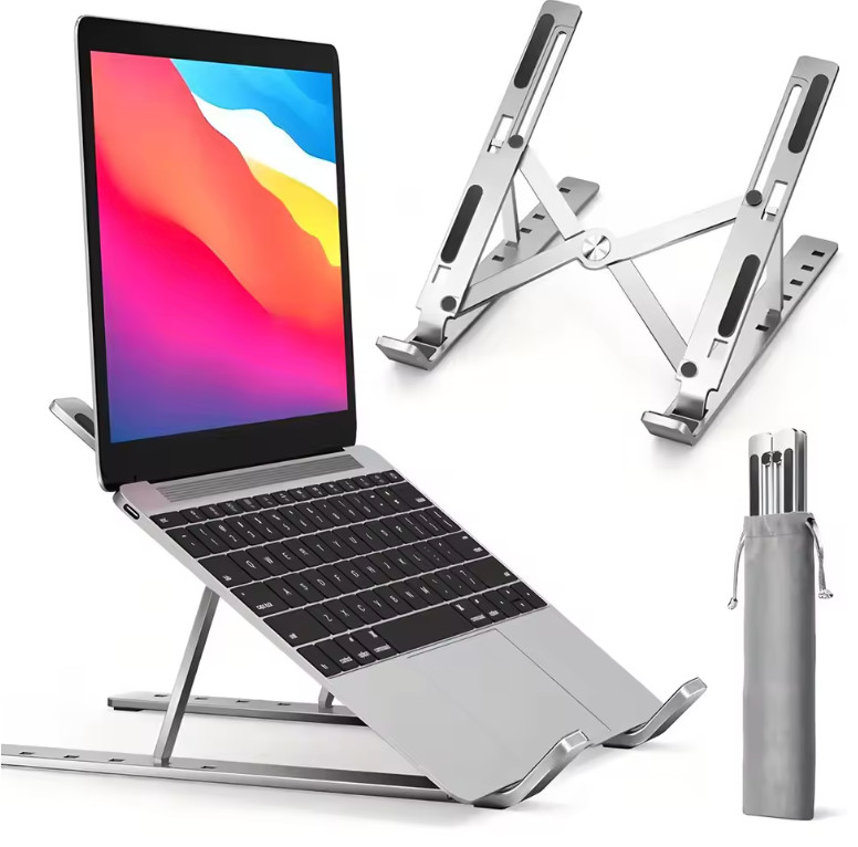 Ergonomic Adjustable Laptop Stand – Foldable & Portable Desk Riser