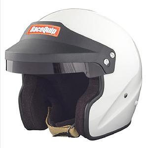 RaceQuip SA2015 Open Face White Helmet