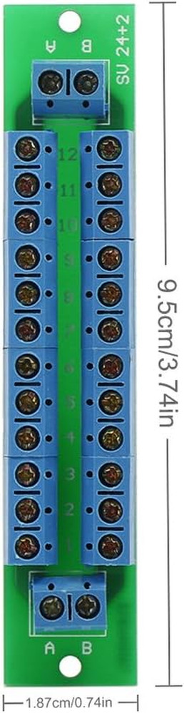 PCB007 1X 12 Position Power Distribution Board 2 Inputs 2 x 13 Outputs for DC AC