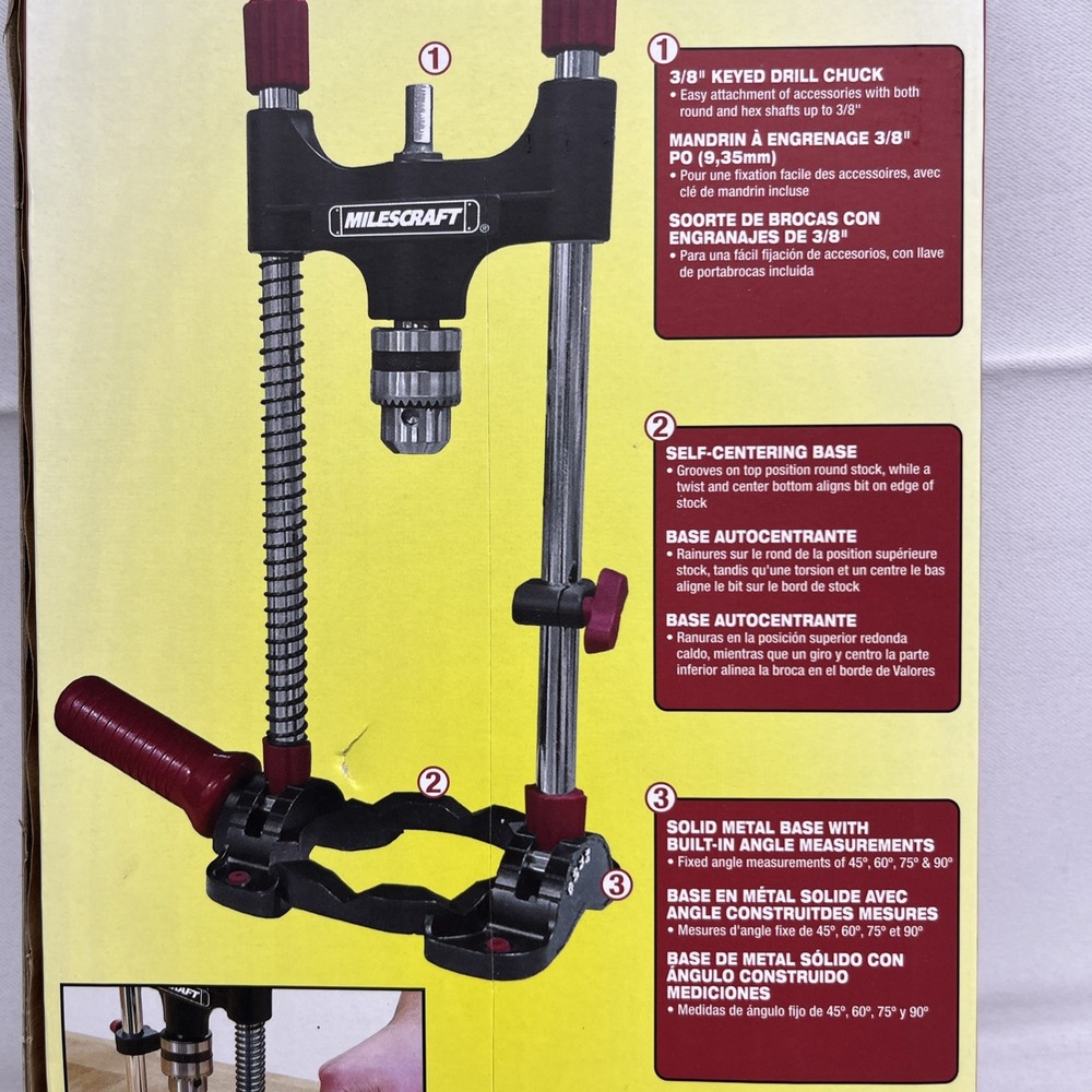 Milescraft 1318 DrillMate Portable Drill Guide - Drill Guide Attachment - New