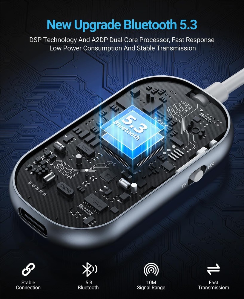 Bluetooth 5.0 Car Wireless FM Transmitter Adapter 2USB PD Charger AUX Hands-Free