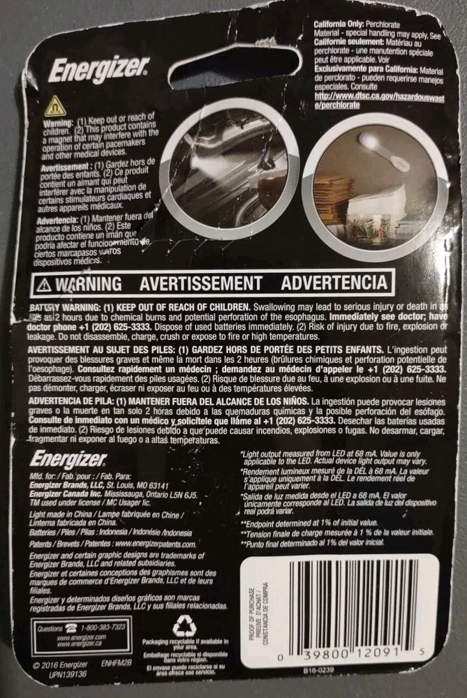 Energizer Magnet Reading Light Clip On