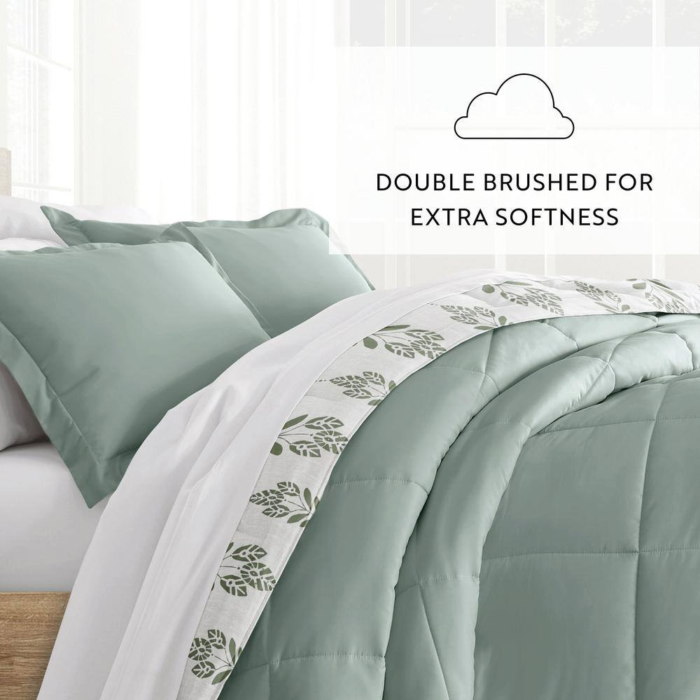 Patterned Reversible Microfiber All Season Down-Alternative Ultra Soft King Comf