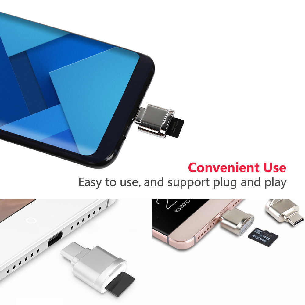 USB Type C Alloy TF Flash Memory OTG W7A1