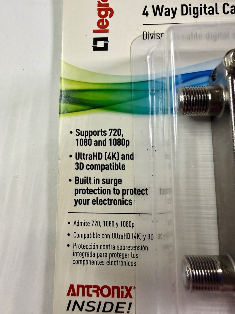 LEGRAND 4 WAY DIGITAL CABLE SPLITTER Pro Grade NEW