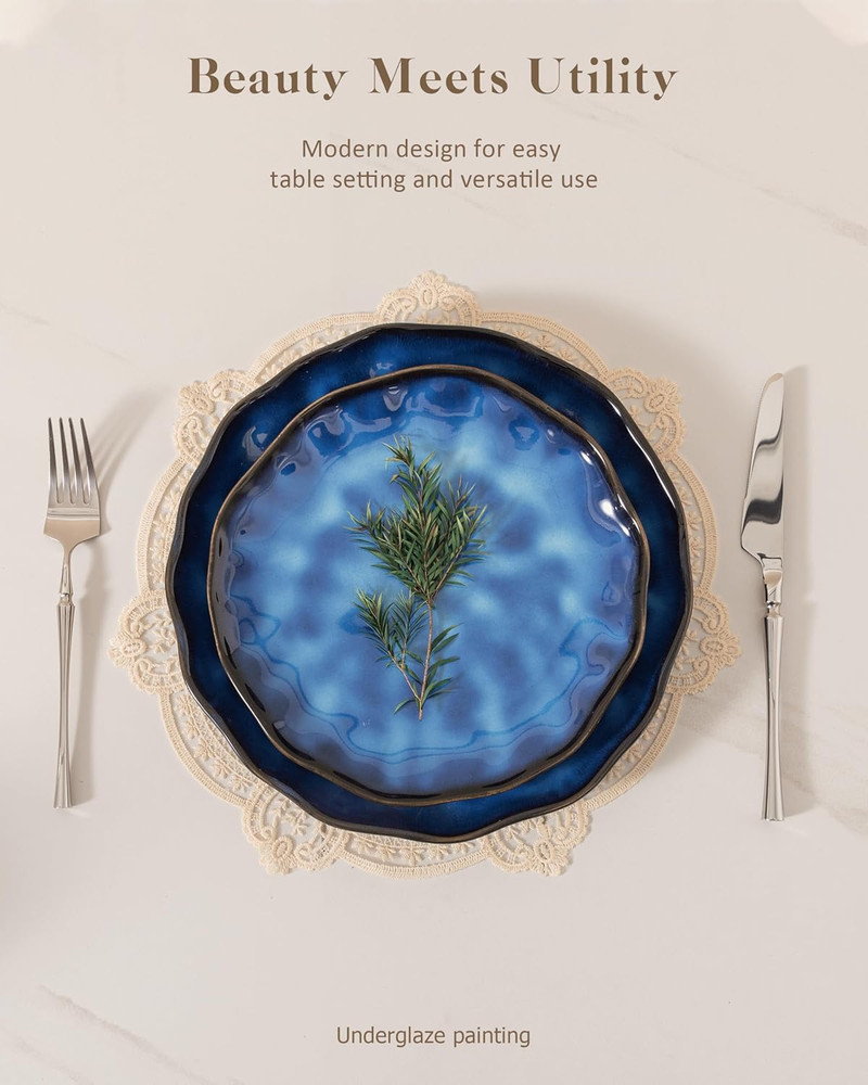 Dinnerware Sets Plates and Bowls Sets Modern Plates,Ceramic Dinnerware Sets,12 P