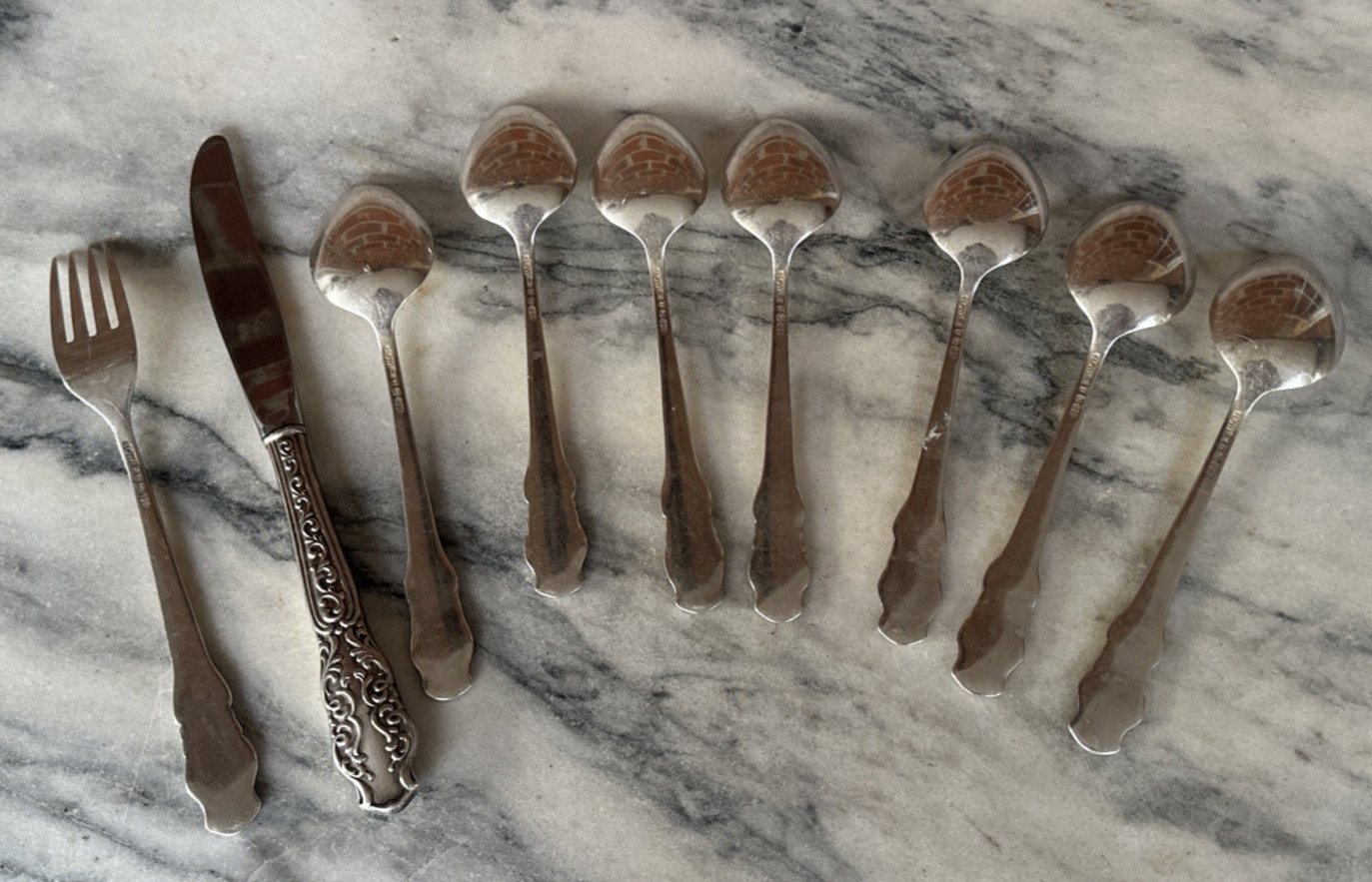 VTG Set Of 9 Towle Segovia Silverplate Flatware 1968-1970