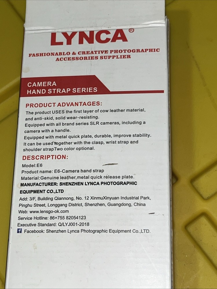 Lynca Cortical Camera Wrist Band Model E6 Brown In Box Open