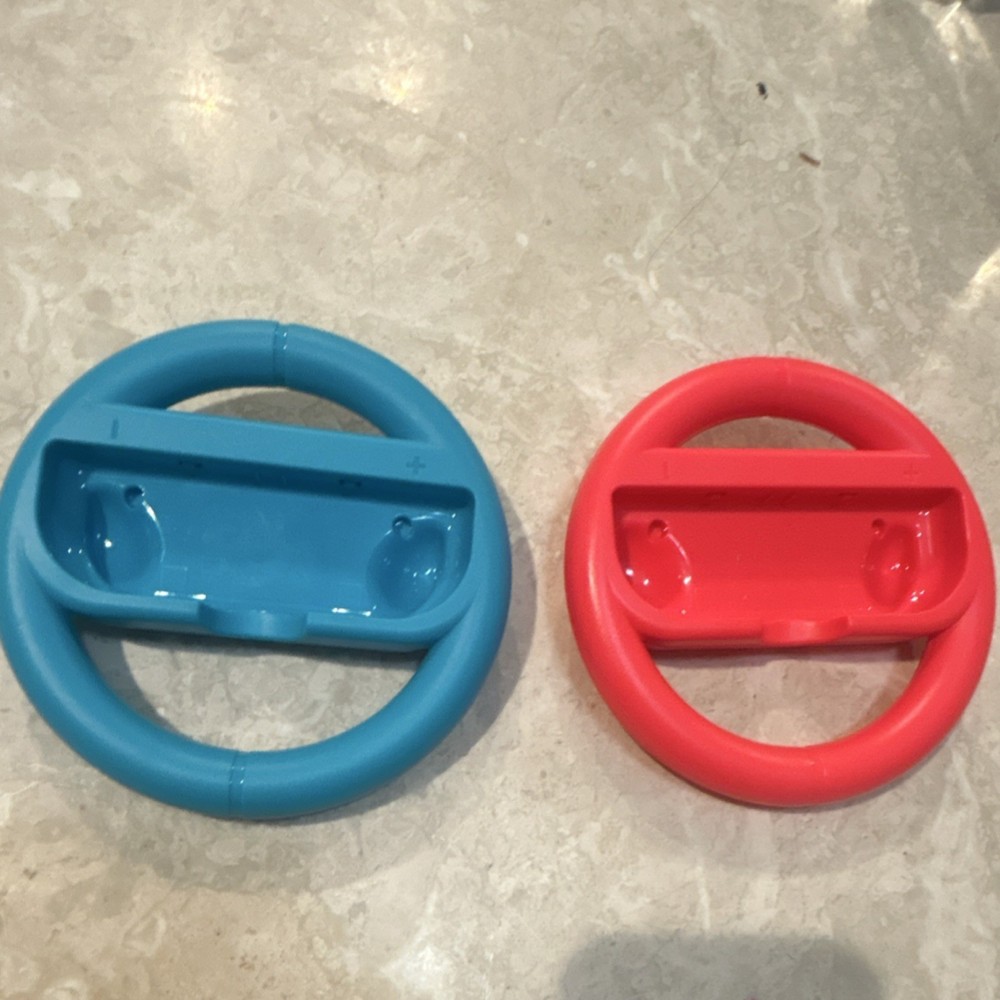 Joy-Con Wheel Blue Red Steering Controller Attachments for Nintendo Switch