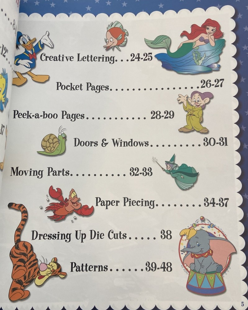 Making DISNEY SCRAPBOOK Pages Guidebook 40 Sheets 68 Sample Pages Techniques NEW