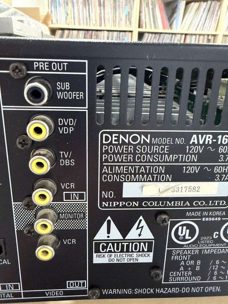 Denon AVR-1601 Precision Surround Sound Receiver With Remote Control Bundle