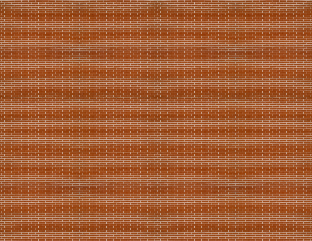 HO Scale Brick Model Train Scenery Sheets –5 Seamless 8.5x11 Dark Red
