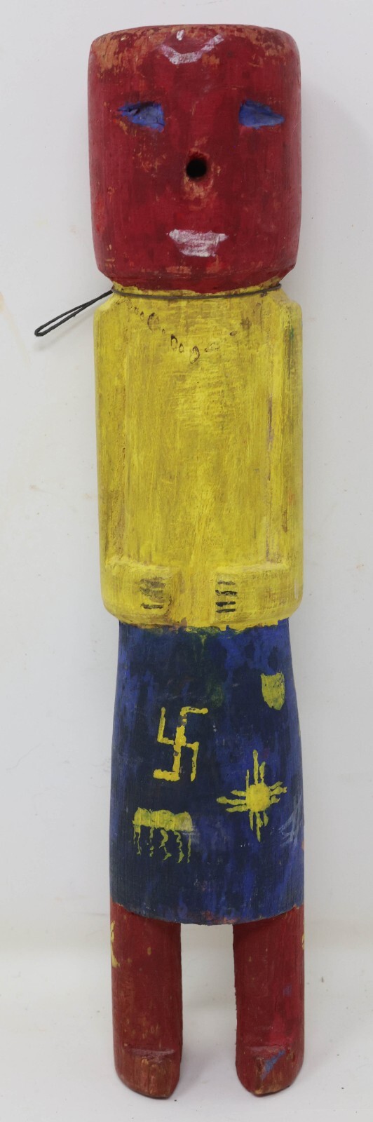 Four Antique Hopi Kachina Dolls Pueblo Indian Painted Wood Carved Sculptures VTG