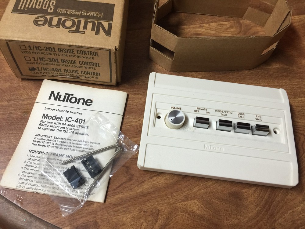 Nutone IC-401 Indoor Remote Control Intercom Speaker IM4006 IMA4006 441