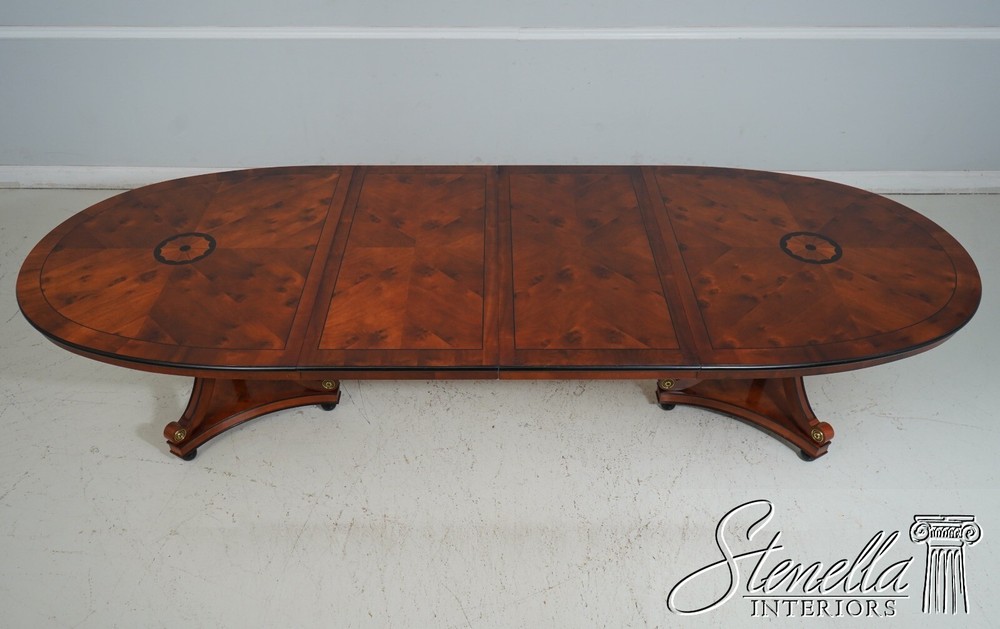 L66009: CENTURY Neoclassical Cherry Walnut Dining Room Table