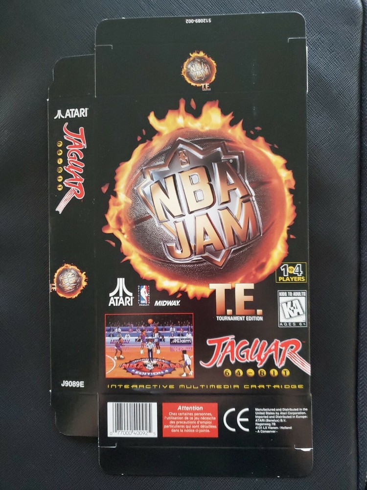 NBA JAM T.E. Atari Jaguar EMPTY Display Box New NEVER FOLDED OR USED