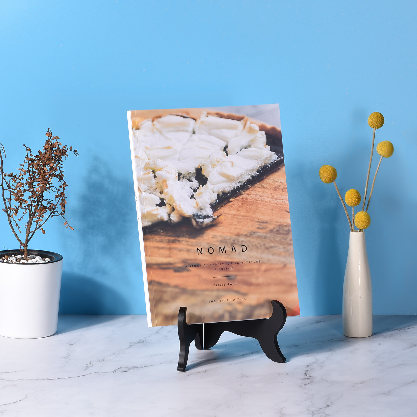 2pcs 4" Easel Plate Holder Wooden Folding Display Stand Brown for Picture Frame