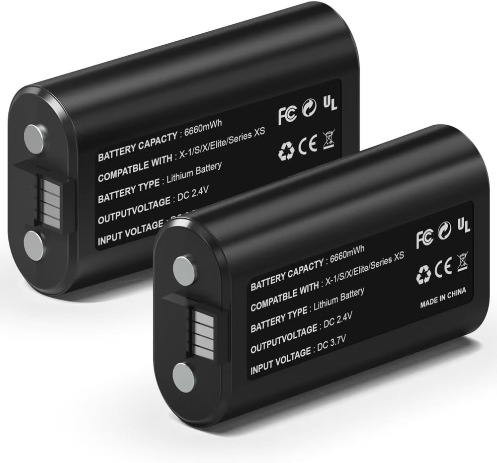 Ultimate Xbox Controller Battery Solution - 2×6660mWh, Certified Safety Features