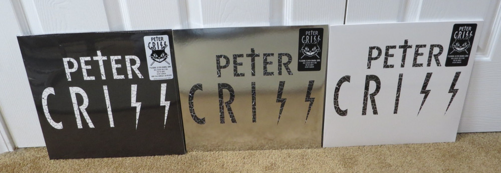 KISS PETER CRISS 3 RECORD SEALED SET SILVER BLACK AND WHITE