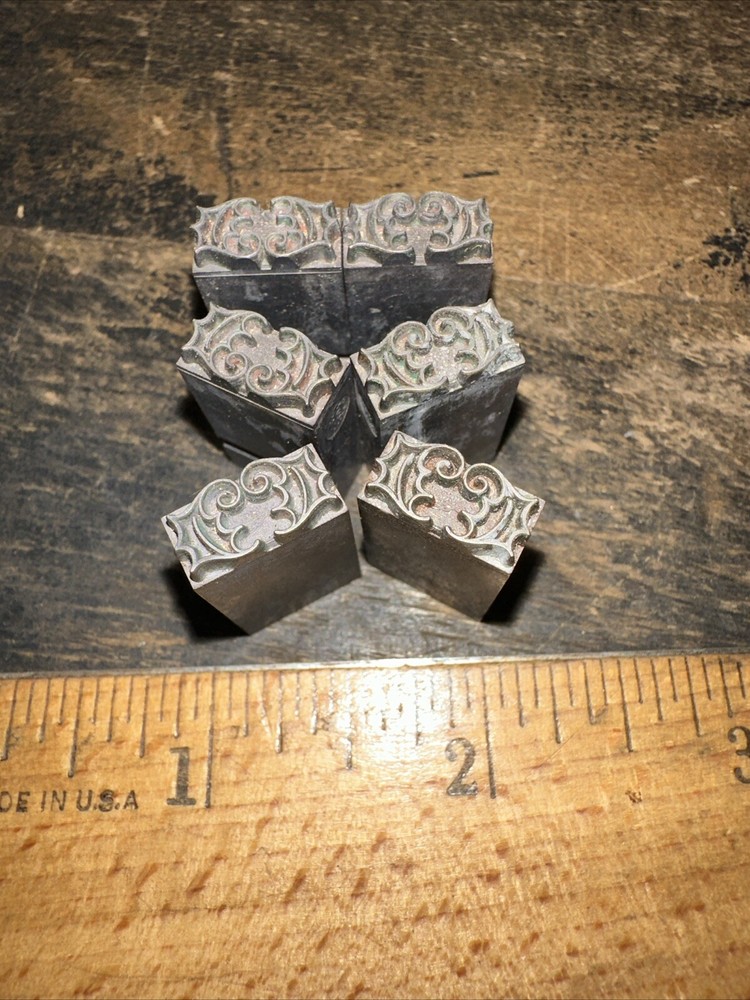 Printing Blocks Lead Ornamental Borders 6 Total Nice Lines
