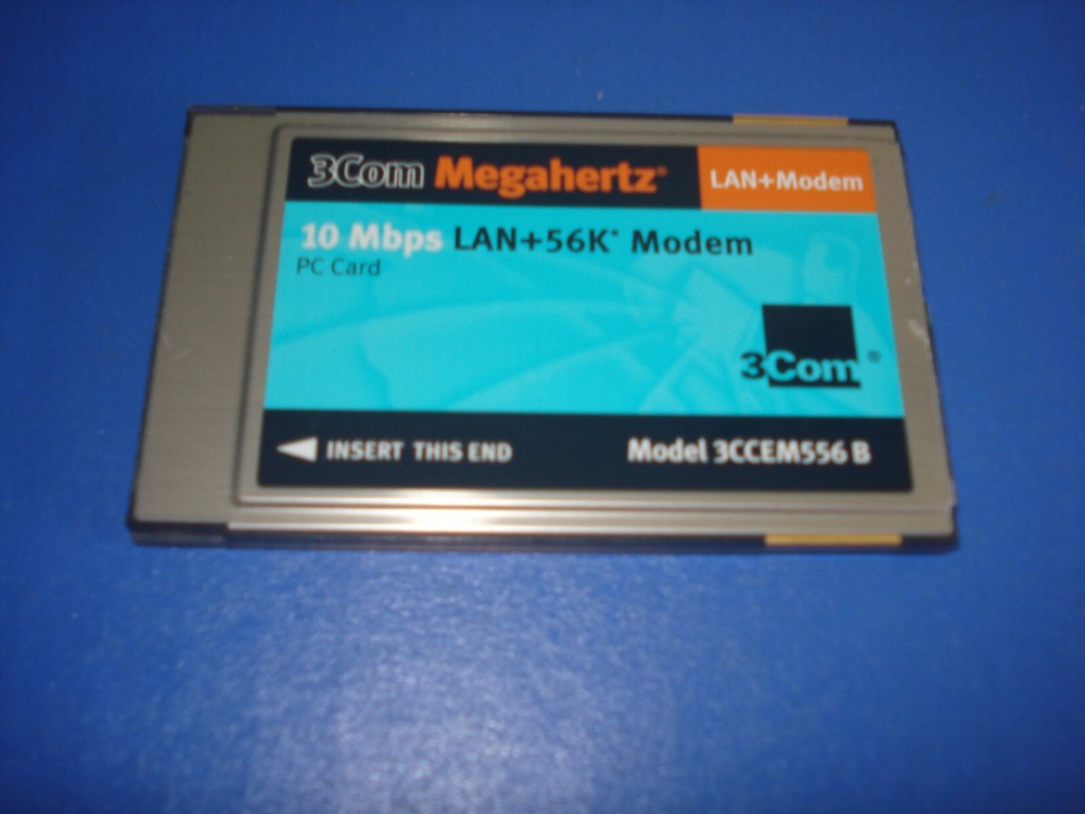 3Com Megahertz Lan+56K Modem PC Card - Model 3CCFEM556 B