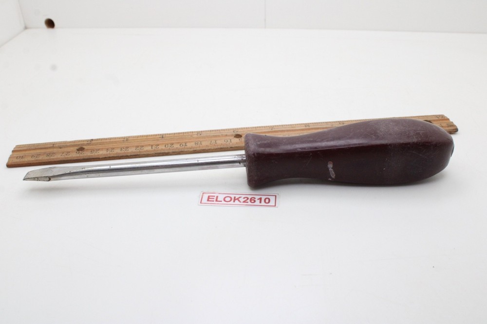 Matco Tools SDM R106 3/8" Tip Flat/Slotted Screwdriver 10" Maroon Handle USA