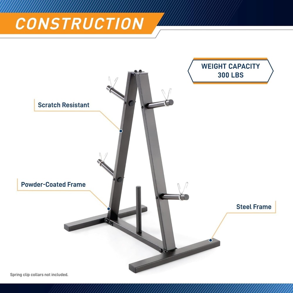 Alloy Steel Weight Plate Storage Rack - Triangular Design for Space Efficiency