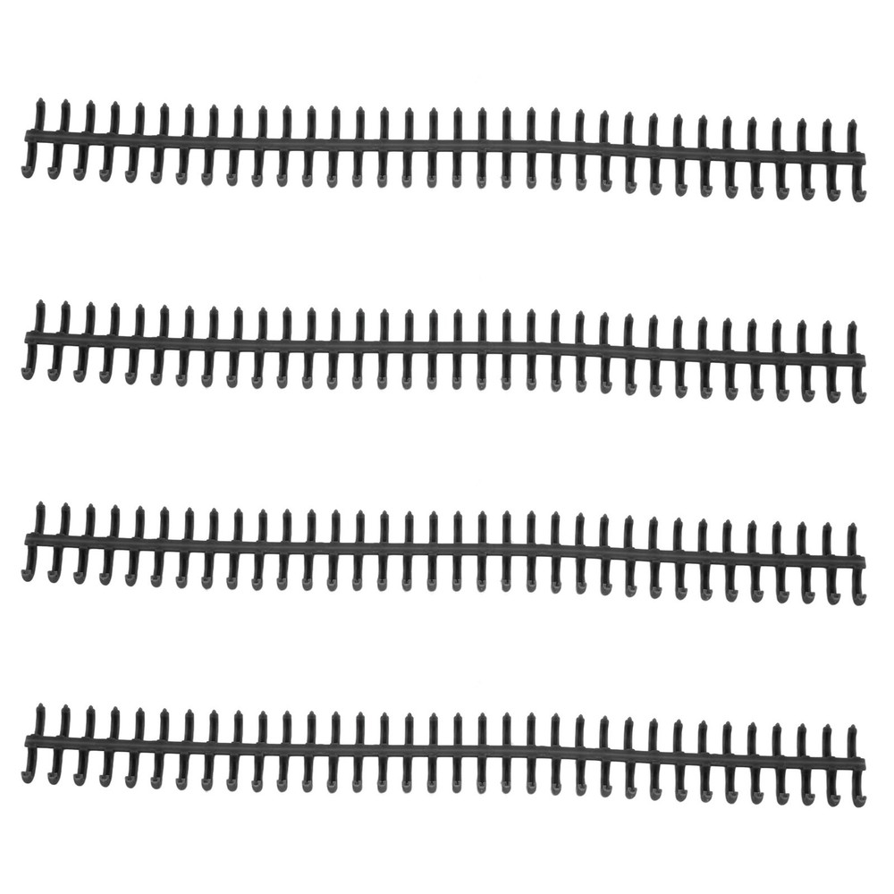 10PCS 34 Hole Binding Spine Split Loose Leaf Rings Binding Loop 12mm(Black )