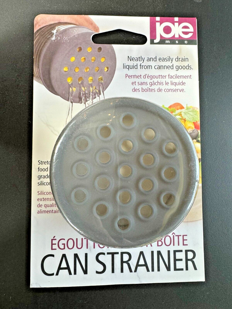Joie Stretchable Can Drainer Strainer Colander Lid GREY