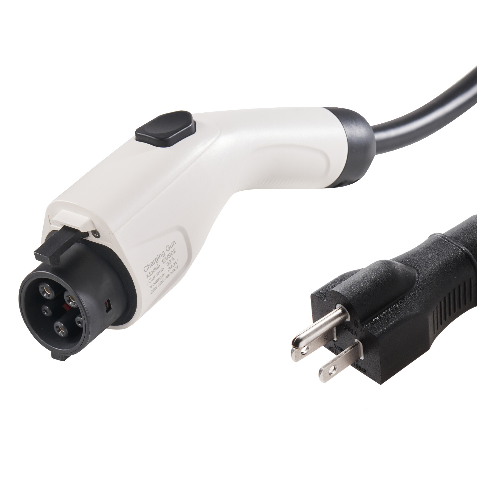 Portable EV Charger EV Car Charging Cable 16Amp Level 1&2 NEMA 6-20P/5-15P