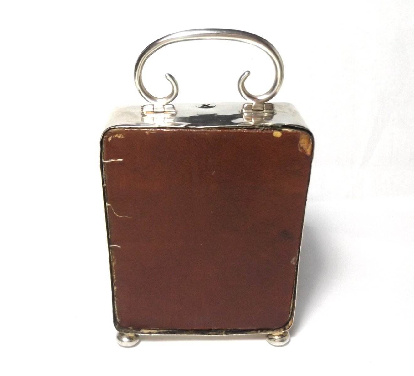 ANTIQUE HARROD'S STERLING SILVER CLOCK, BEDSIDE/ DESK CLOCK BIRMINGHAM 1925