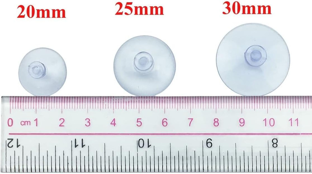 100Pcs Mini Clear Plastic Suction Cups without Hooks (30Mm)