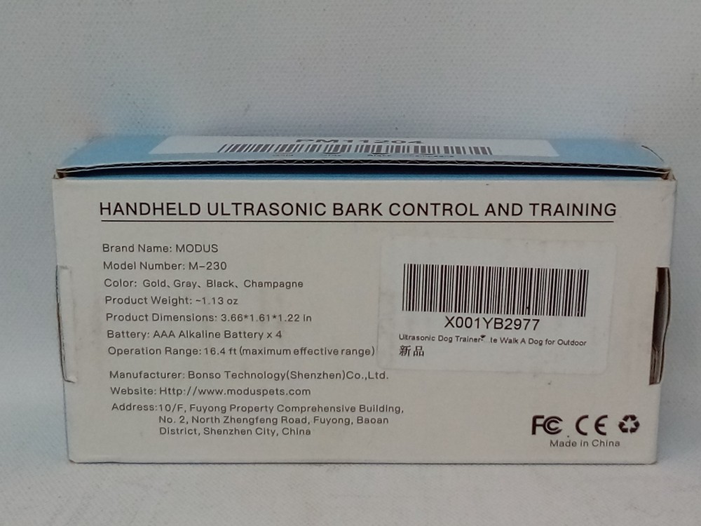Modus Handheld Ultrasonic Bark Control and Training Device