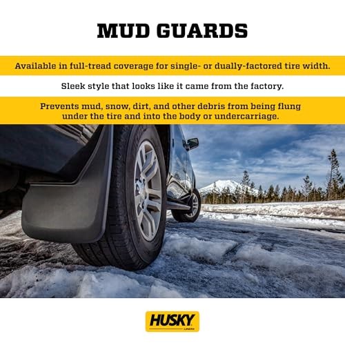 — Front & Front & Rear Mud Guards Set Black Mud Guards - WITHOUT Fender Flares