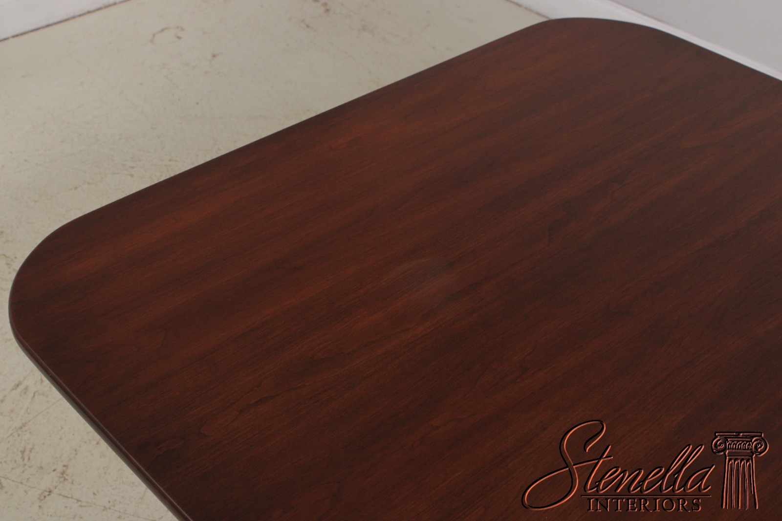 LF72273: HENKEL HARRIS Cherry Queen Anne Style Double Pedestal Dining Table